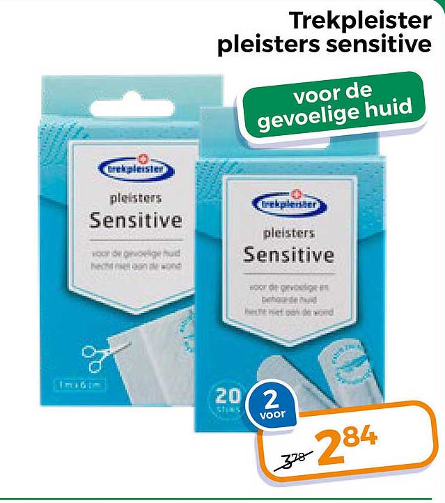 Trekpleister pleisters sensitive voor de gevoelige huid 2 voor