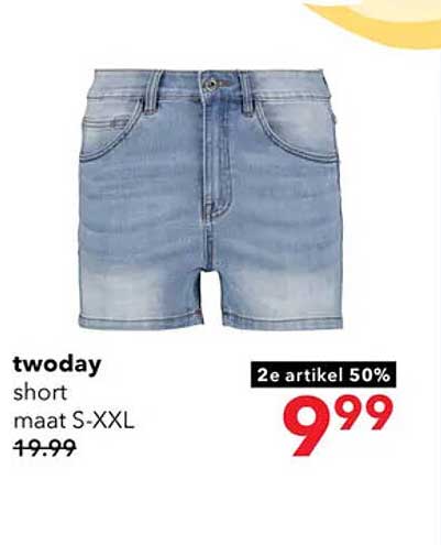 twoday short maat S-XXL 2e artikel 50%