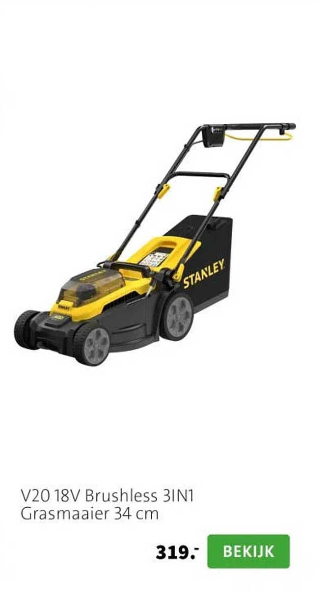 V20 18V Brushless 3IN1 Grasmaaier 34 cm
