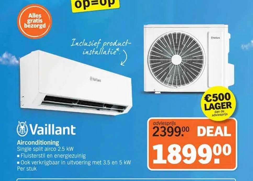 Vaillant Airconditioning Single split airco 2.5 kW