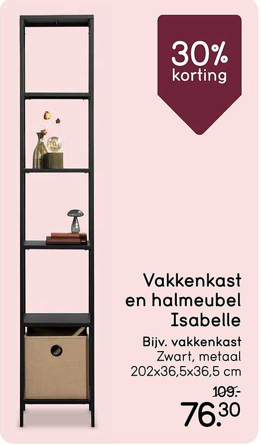 Vakkenkast en halmeubel Isabelle 30% korting