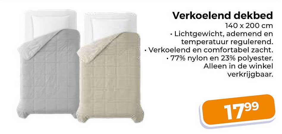 Verkoelend dekbed 140 x 200 cm