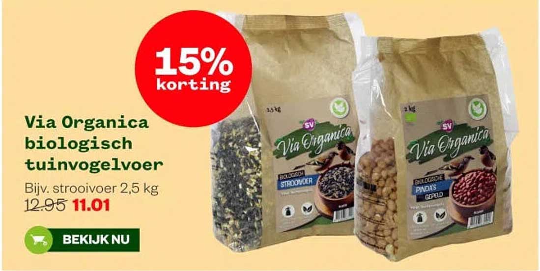 Via Organica biologisch tuinvogelvoer 15% korting