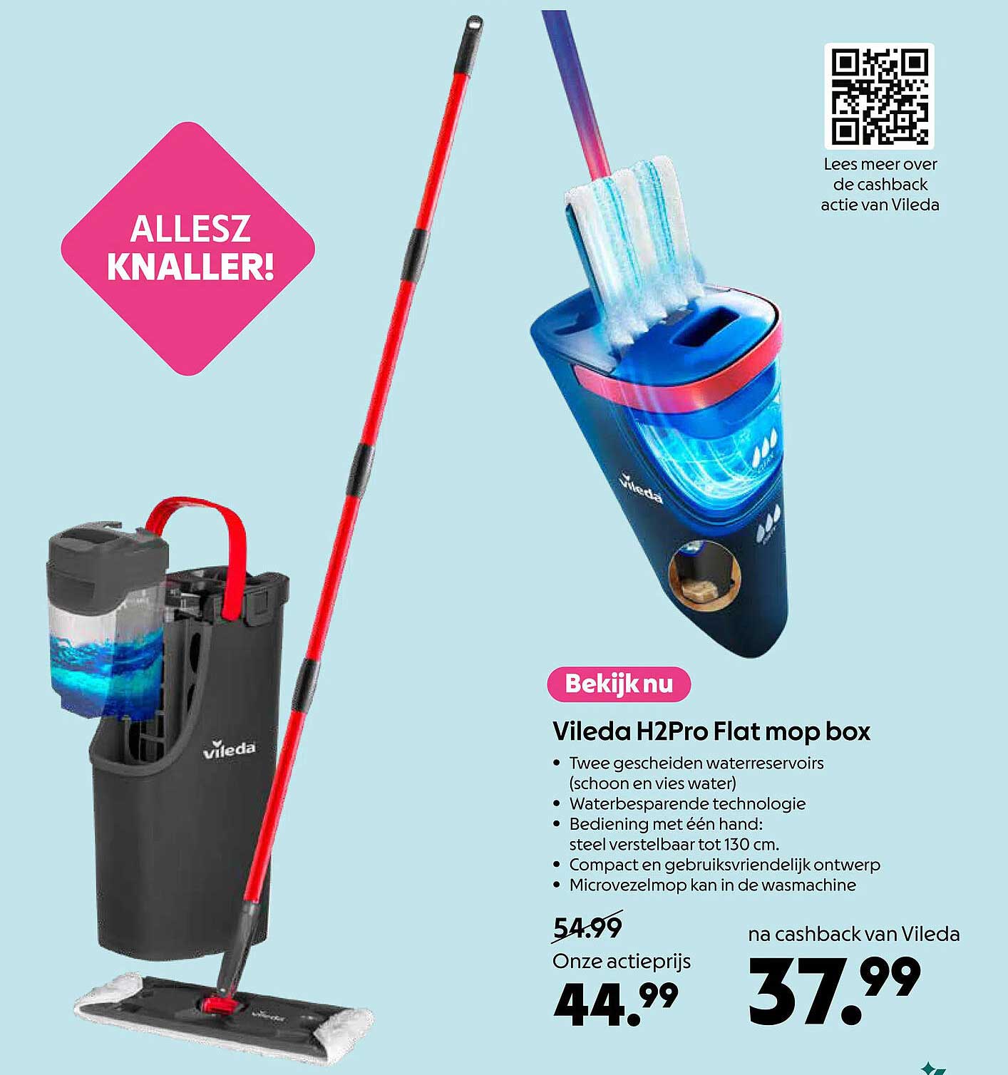 Vileda H2Pro Flat mop box