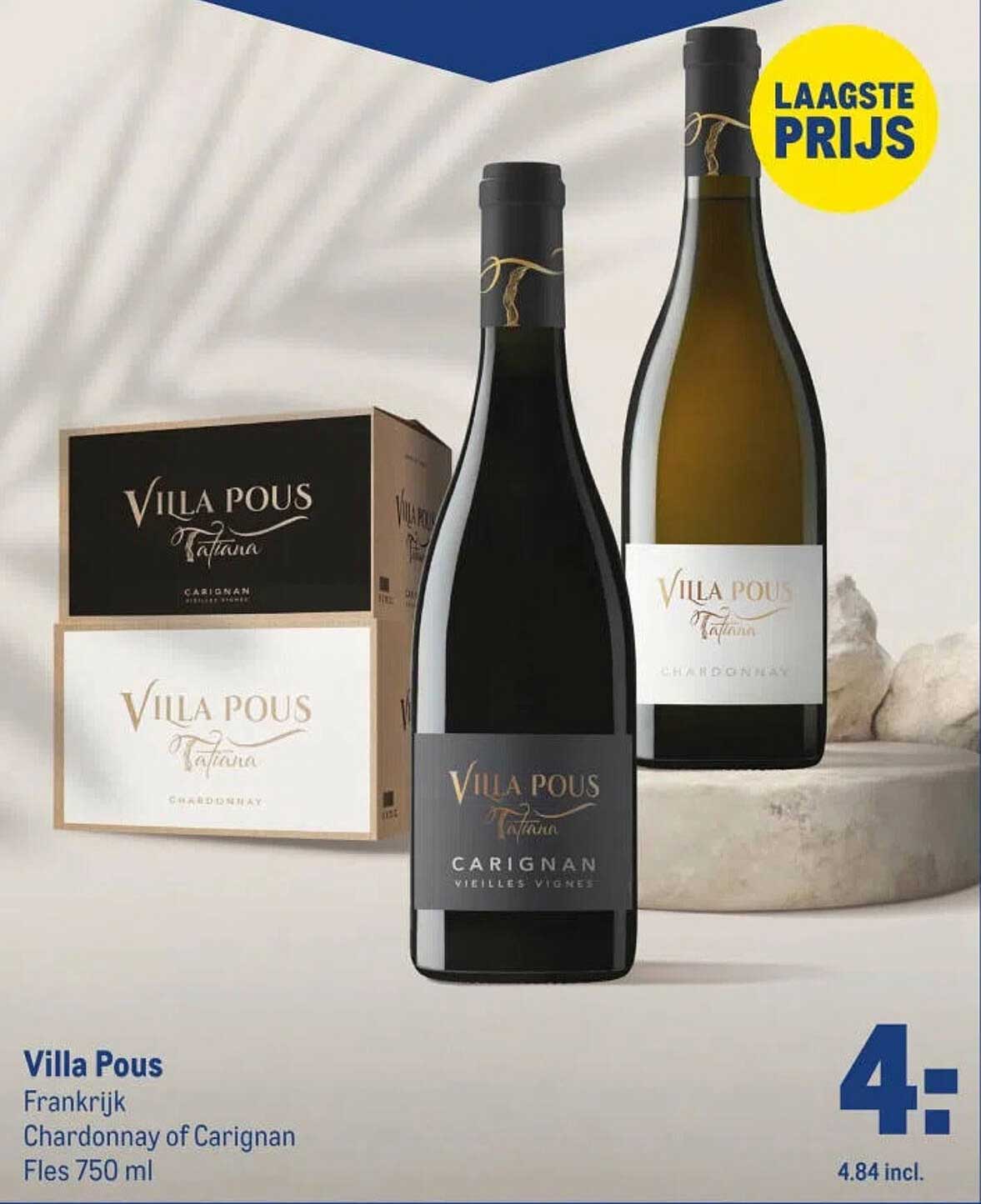 Villa Pous Frankrijk Chardonnay of Carignan Fles 750 ml