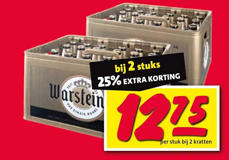 Warsteiner bij 2 stuks 25% EXTRA KORTING