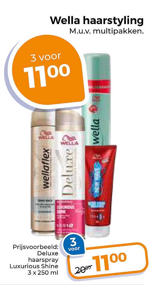 Wella haarstyling M.u.v. multipakken. 3 voor 11,00