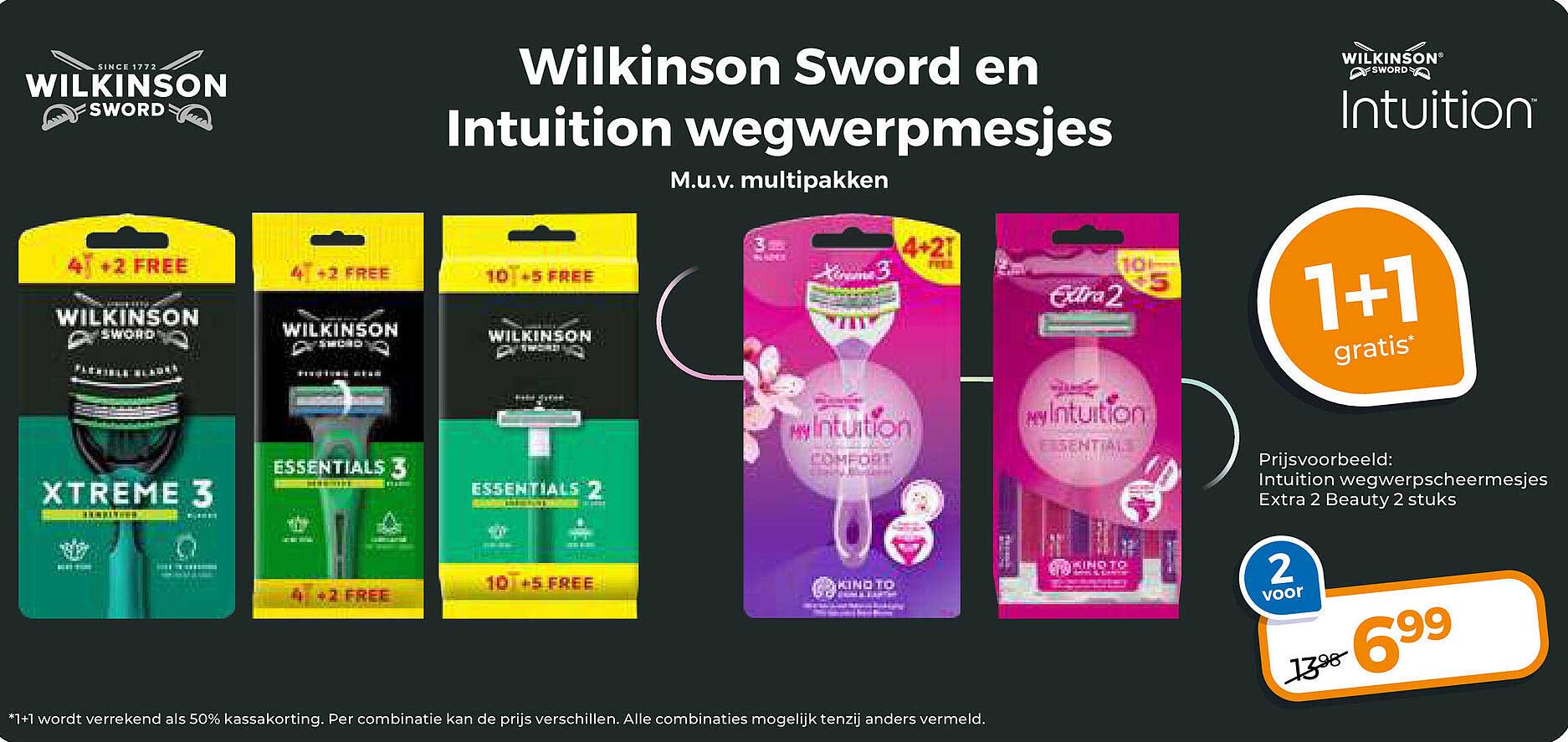 Wilkinson Sword en Intuition wegwerpmesjes