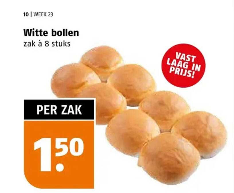 Witte bollen zak à 8 stuks