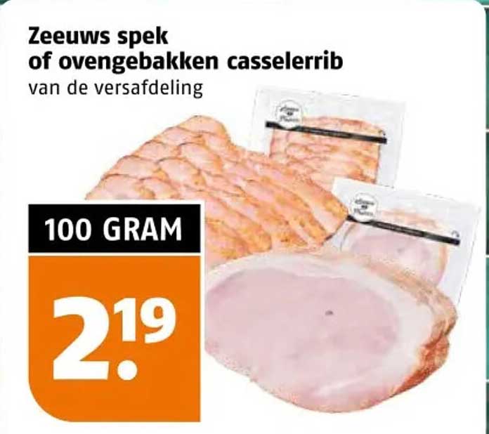 Zeeuws spek of ovengebakken casselerrib van de versafdeling