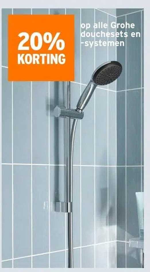 20% KORTING op alle Grohe douchesets en -systemen