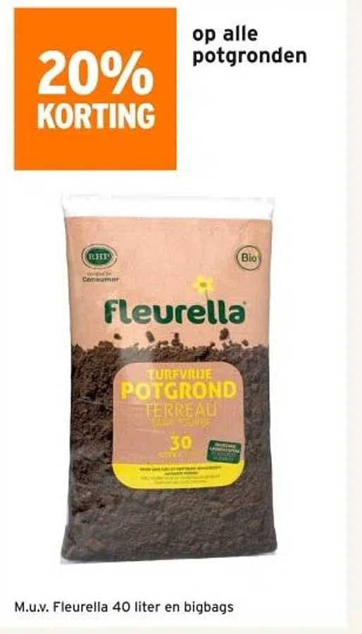 20% KORTING op alle potgrond