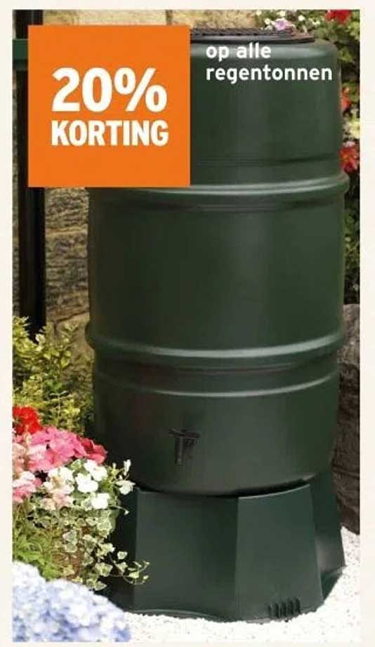 20% KORTING op alle regentonnen