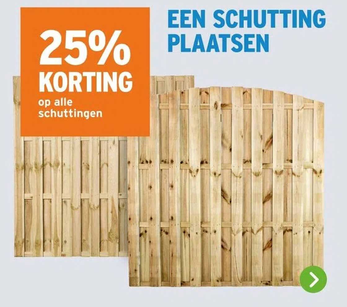 25% KORTING op alle schuttingen