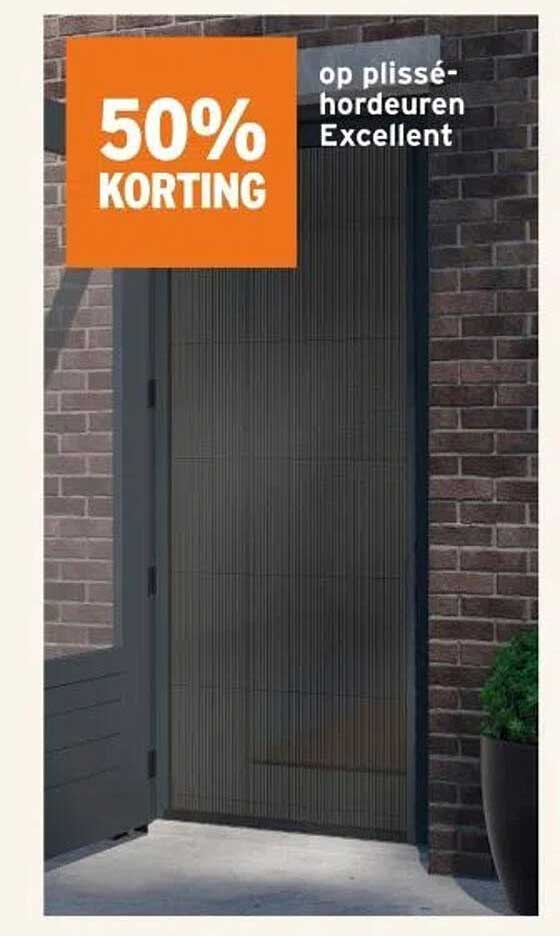 50% KORTING op plissé-hordeuren Excellent
