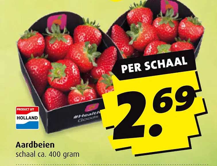 Aardbeien schaal ca. 400 gram