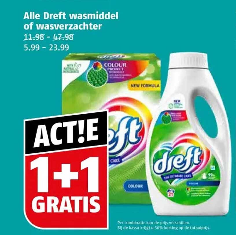 Alle Dreft wasmiddel of wasverzachter