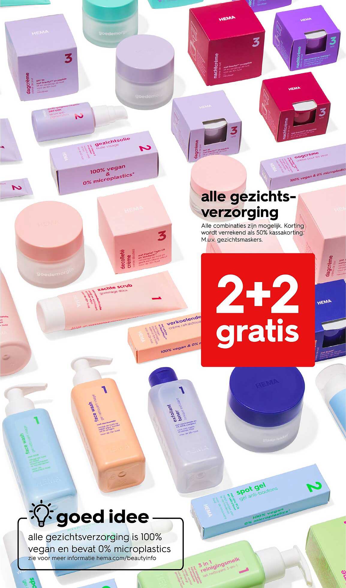alle gezichtsverzorging 2+2 gratis