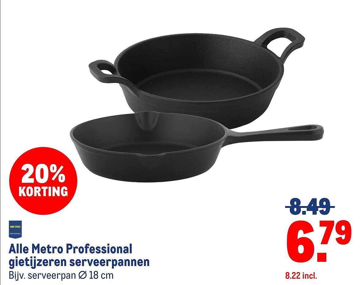 Alle Metro Professional gietijzeren serveerpannen