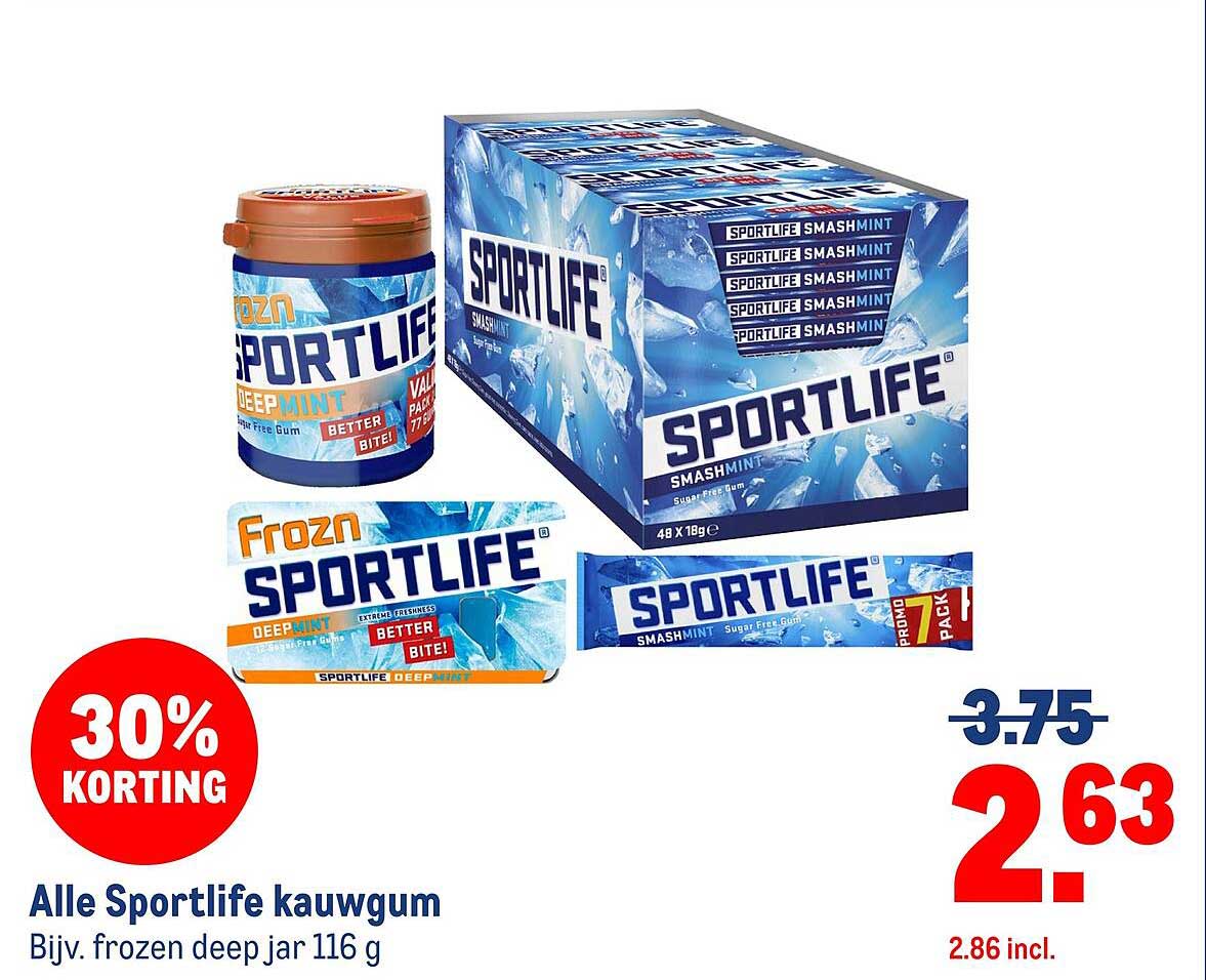 Alle Sportlife kauwgum