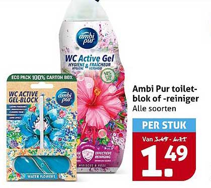 Ambi Pur toiletblok -of -reiniger Alle soorten