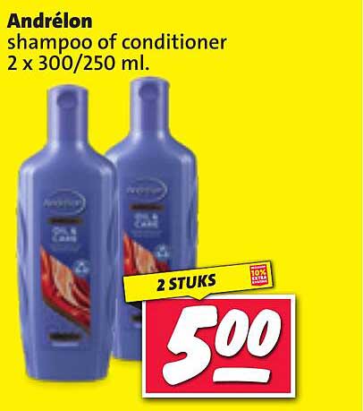 Andrélon shampoo of conditioner 2 x 300/250 ml.