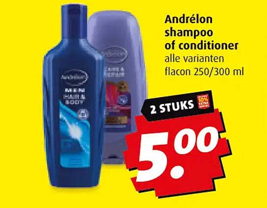 Andrélon shampoo of conditioner alle variant flacon 250/300 ml