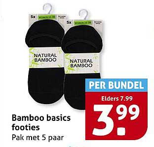 Bamboo basics footies Pak met 5 paar