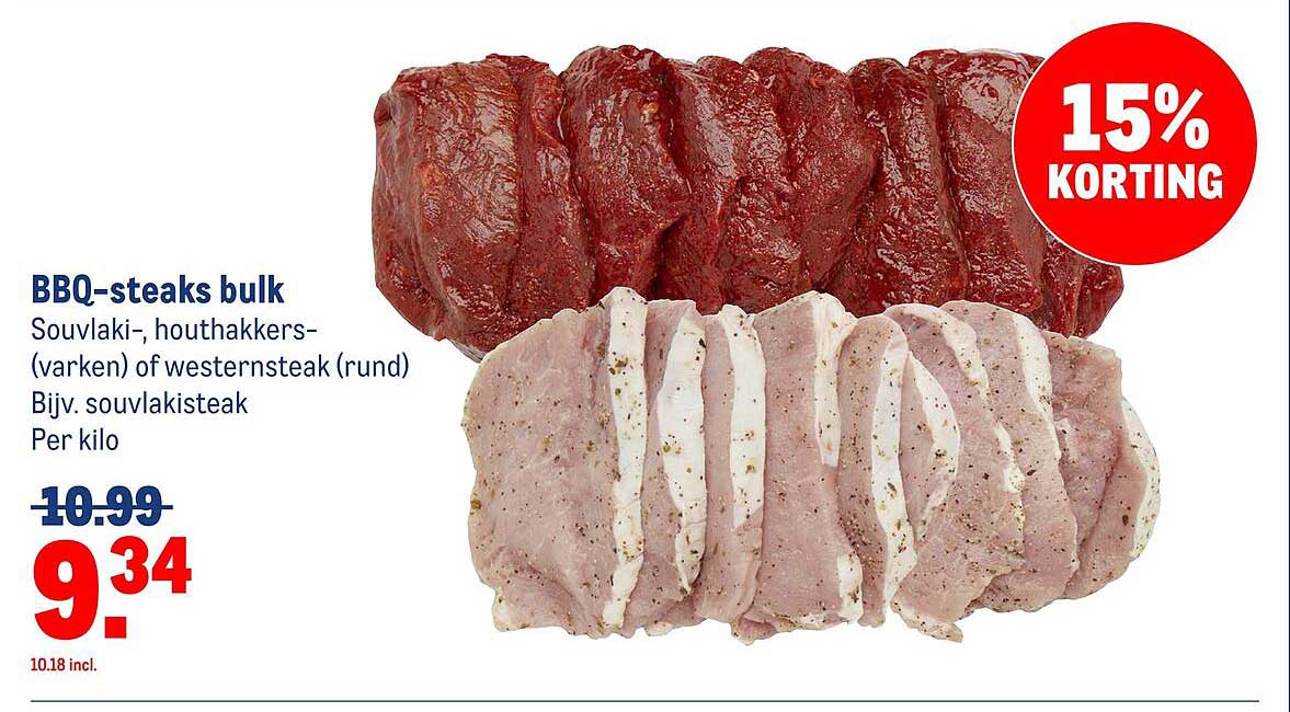 BBQ-steaks bulk