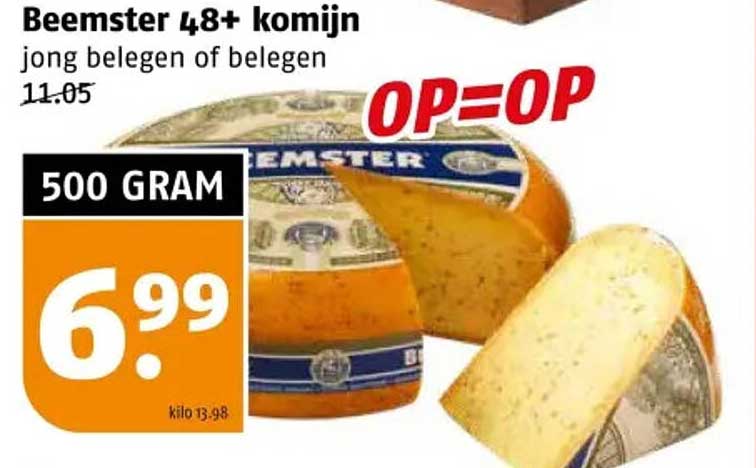 Beemster 48+ komijn jong belegen of belegen