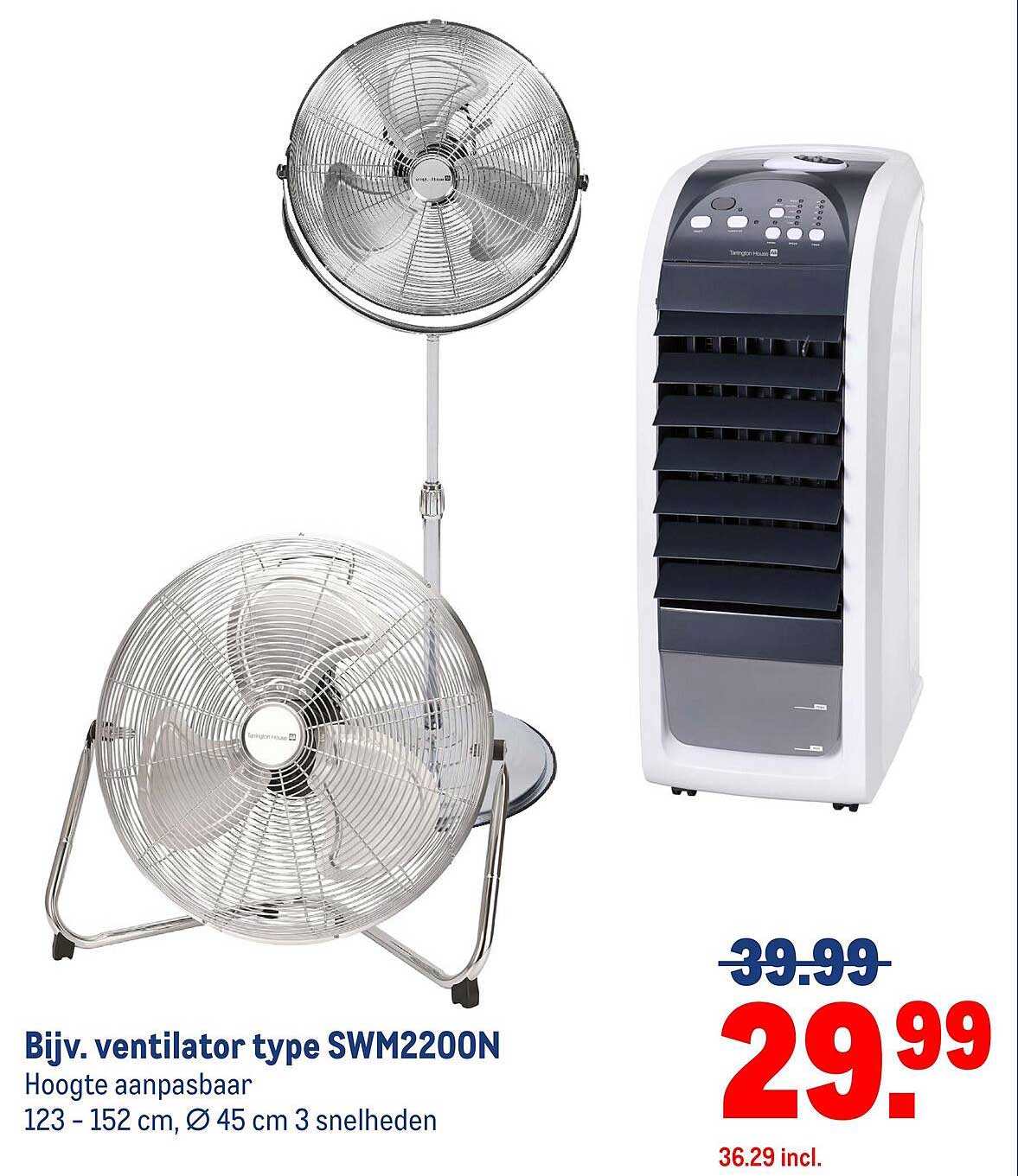 Bijv. ventilator type SWM2200N