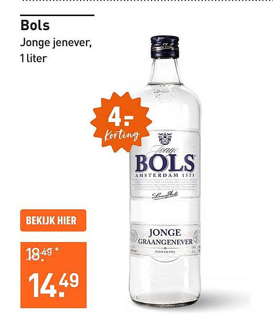 Bols Jonge jenever, 1 liter