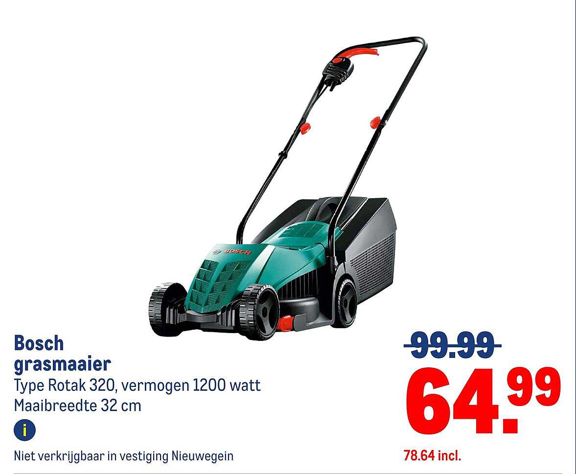Bosch grasmaaier Type Rotak 320, vermogen 1200 watt