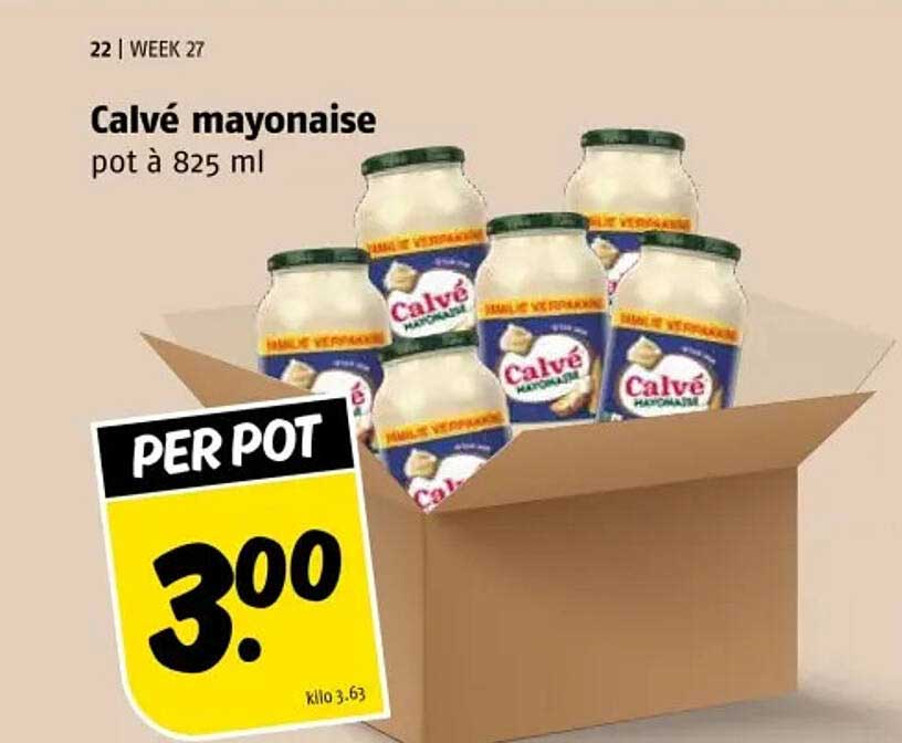 Calvé mayonaise pot à 825 ml