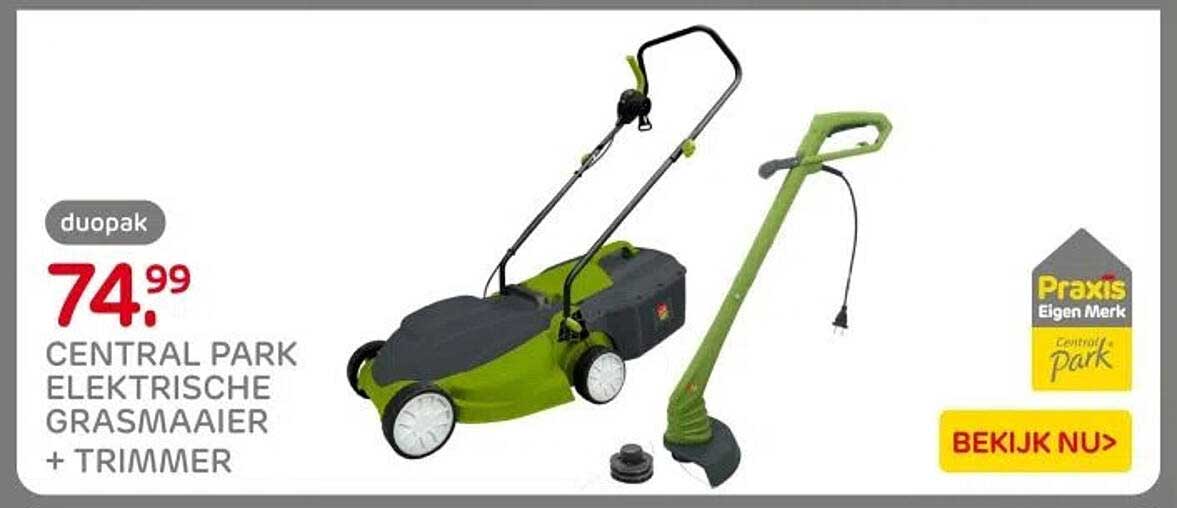 CENTRAL PARK ELEKTRISCHE GRASMAAIER + TRIMMER