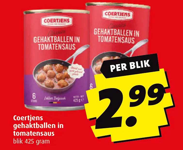 Coertjens gehaktballen in tomatensaus blik 425 gram