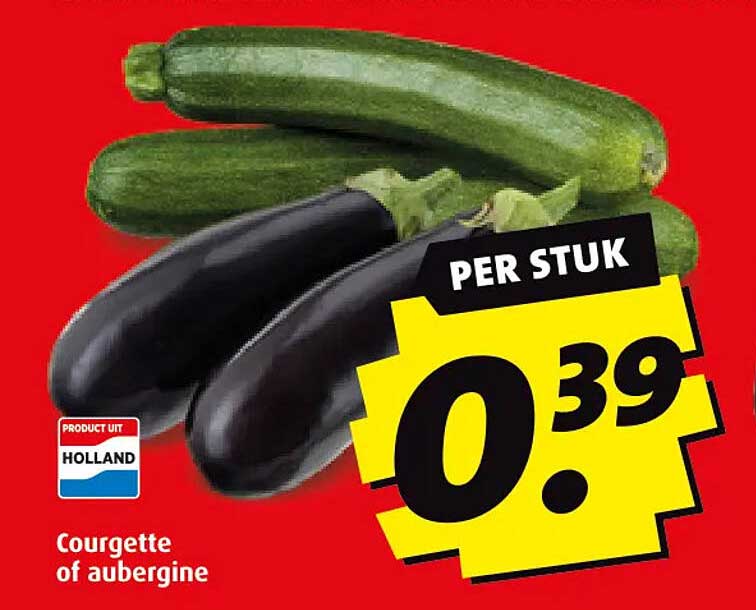 Courgette of aubergine
