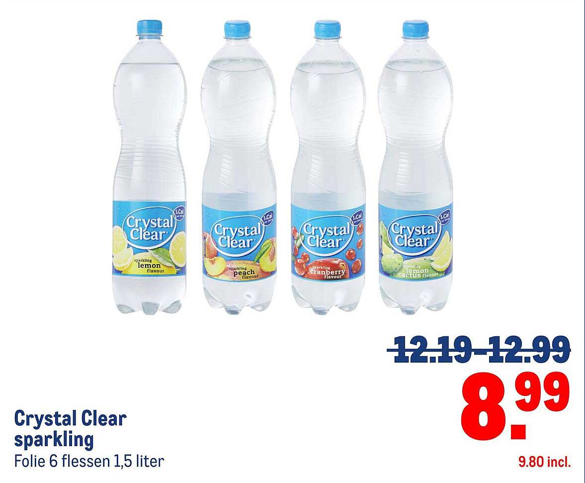 Crystal Clear sparkling Folie 6 flessen 1,5 liter
