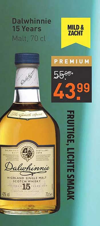 Dalwhinnie 15 Years Malt, 70 cl