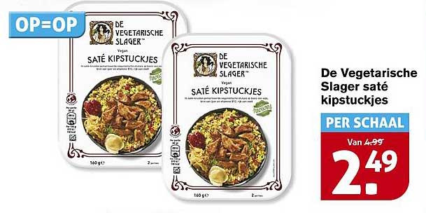 De Vegetarische Slager saté kipstukjes