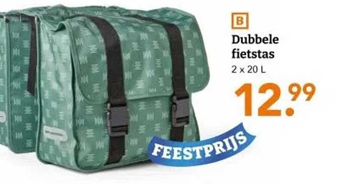 Dubbele fietstas 2 x 20 L