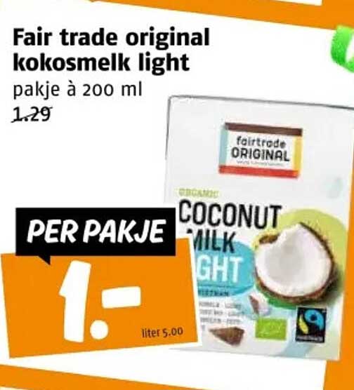 Fair trade original kokosmelk light