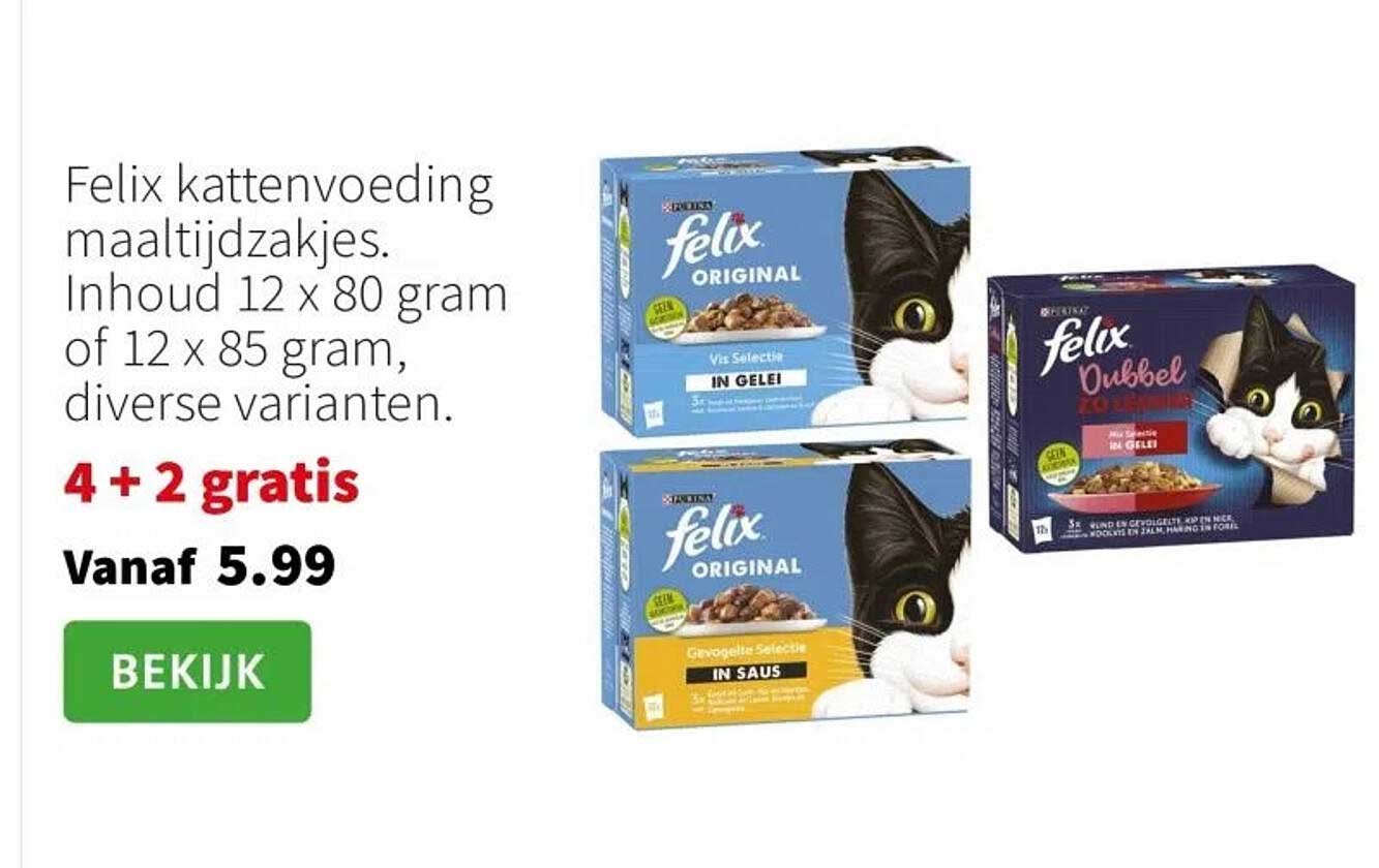 Felix kattenvoeding maaltijdzakjes