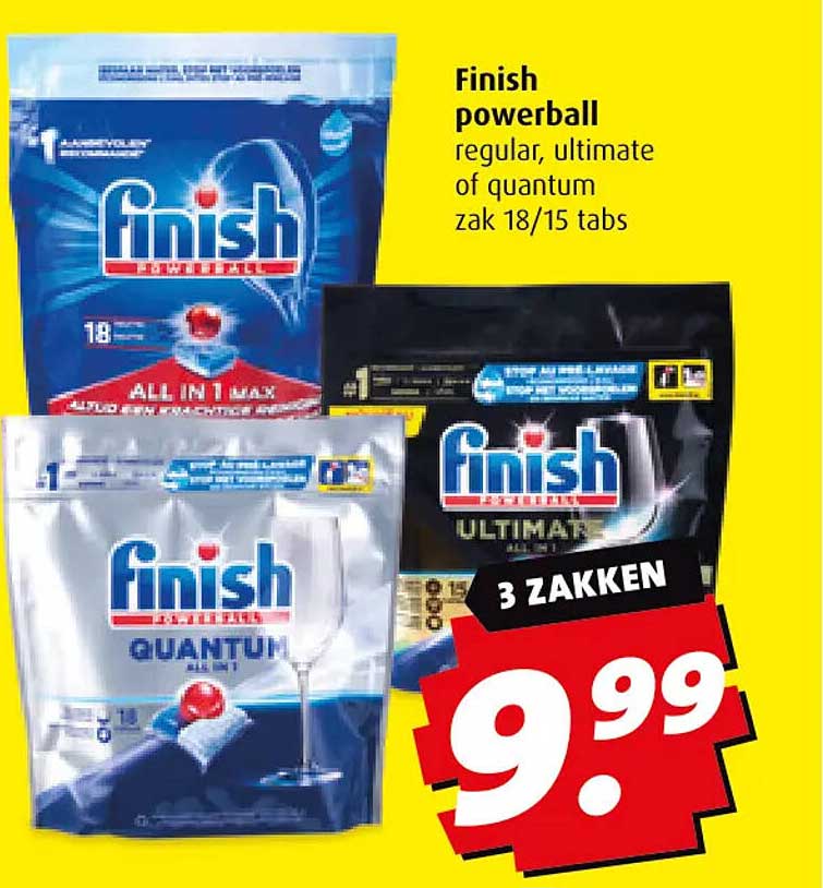 Finish powerball regular, ultimate of quantum zak 18/15 tabs