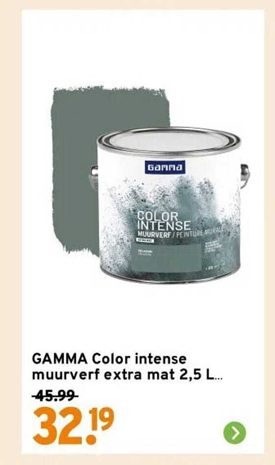 GAMMA Color intense muurverf extra mat 2,5 L...