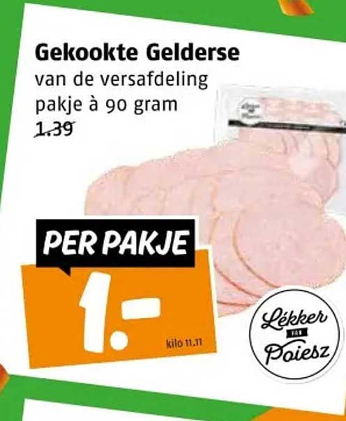 Gekookte Gelderse van de versafdeling pakje à 90 gram