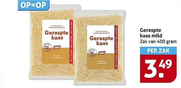 Geraspte kaas mild