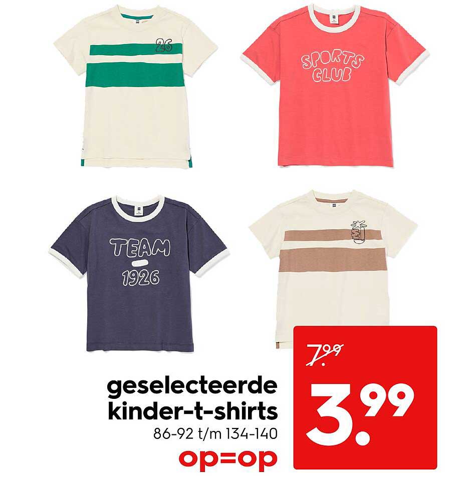 Geselecteerde kinder-t-shirts