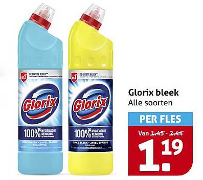Glorix bleek Alle soorten