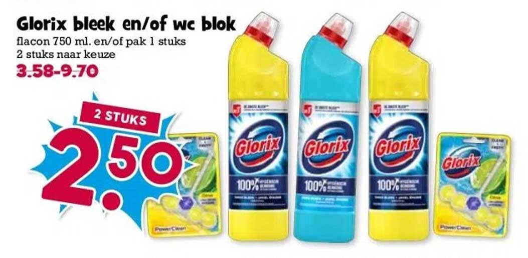 Glorix bleek en/of wc blok